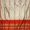 Pochampally Silk Saree in Silver and Mahogany