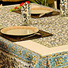 Hand Block Printed Table Cover with 6 Napkins
