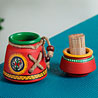 Terracota Toothpick and Vase Set