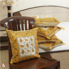 Yellow Printed Cushions Covers