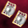 Facetz Gold & Pearl Earrings